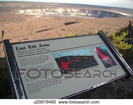 Stock Image -  Big Island, Island of Hawaii, HI, Hawaii, Hawaii Volcanoes National Park, Kilauea Caldera, volcano, Kilauea Overlook. Fotosearch