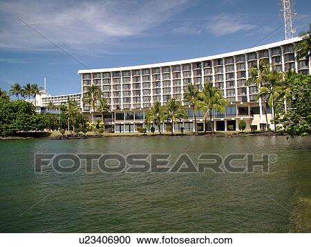 Stock Image -  Big Island, Island of Hawaii, HI, Hawaii, Hilo, Hilo Hawaiian Hotel. Fotosearch