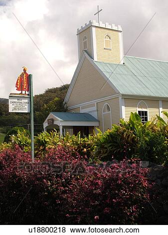 Big Island, Island of Hawaii, HI, Hawaii, Northern Hawaii, Waimea, Imiola Congregational Church ca. 1857 at Church Row View Large Photo Image Stock Photo - Big Island, Island of Hawaii, HI, Hawaii, Northern Hawaii, Waimea, Imiola Congregational Church ca. 1857 at Church Row. Fotosearch
