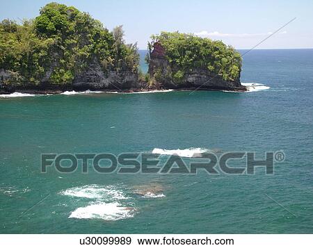 Stock Photo -  Big Island, Island of Hawaii, HI, Hawaii, Hamakua Coast, Hilo, scenic coast. Fotosearch