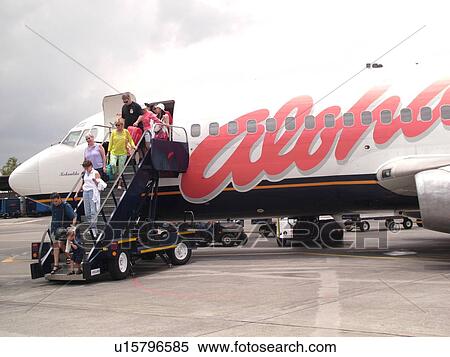 Stock Photography -  Big Island, Island of Hawaii, HI, Hawaii, West Shore, Kona International Airport at Keahole, Aloha Airlines. Fotosearch