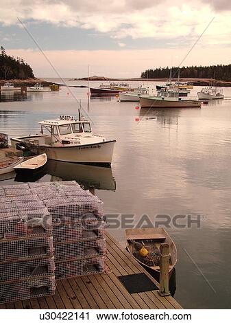 Birch Harbor, ME, Maine, Mount Desert Island, Atlantic Ocean, Schoodic Peninsula, lobster boats, lobster traps View Large Photo Image Stock Image - Birch Harbor, ME, Maine, Mount Desert Island, Atlantic Ocean, Schoodic Peninsula, lobster boats, lobster traps. Fotosearch