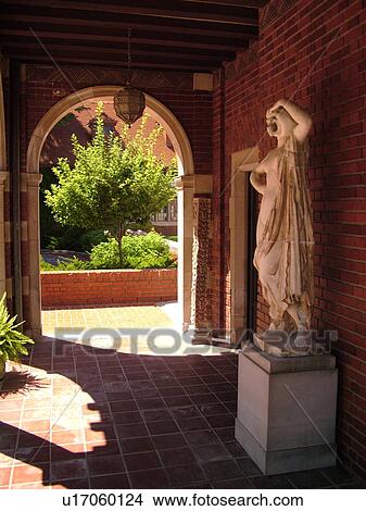 Picture -  Bloomfield Hills, Detroit, MI, Michigan, Cranbrook House and Gardens, formal gardens, Cranbrook Educational Community. Fotosearch