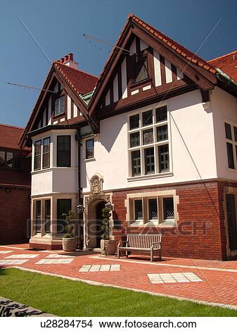 Bloomfield Hills, Detroit, MI, Michigan, Cranbrook House and Gardens, Tudor-style Mansion, Arts & Crafts style house, Cranbrook Educational Community View Large Photo Image Picture - Bloomfield Hills, Detroit, MI, Michigan, Cranbrook House and Gardens, Tudor-style Mansion, Arts & Crafts style house, Cranbrook Educational Community. Fotosearch