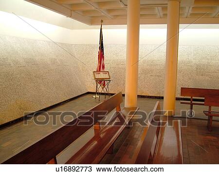 Stock Image -  Boissevain, Canada, MB, Manitoba, International Peace Garden, ND, North Dakota, USA, border, Peace Chapel. Fotosearch
