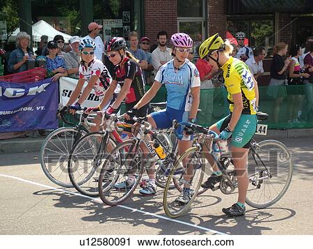 Burlington, VT, Vermont, Green Mountain Stage Race, Criterium, starting line, women bikers View Large Photo Image Stock Image - Burlington, VT, Vermont, Green Mountain Stage Race, Criterium, starting line, women bikers. Fotosearch