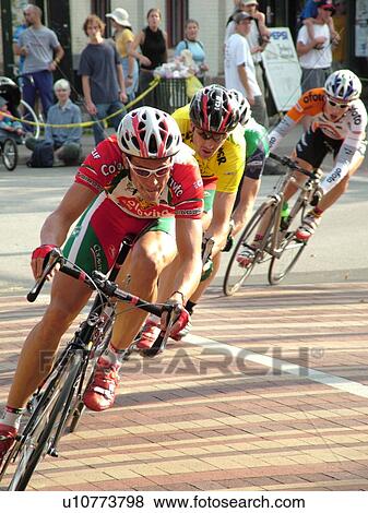 Stock Photo -  Burlington, VT, Vermont, Green Mountain Stage Race, Criterium, men biking. Fotosearch