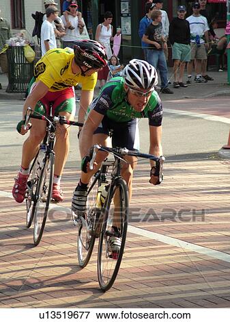 Stock Photo -  Burlington, VT, Vermont, Green Mountain Stage Race, Criterium, men biking. Fotosearch