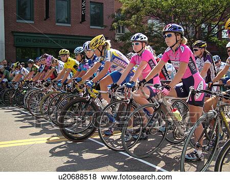 Burlington, VT, Vermont, Green Mountain Stage Race, Criterium, starting line, women bikers View Large Photo Image Stock Photo -  Burlington, VT, Vermont, Green Mountain Stage Race, Criterium, starting line, women bikers. Fotosearch