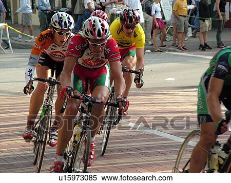 Stock Photography -  Burlington, VT, Vermont, Green Mountain Stage Race, Criterium, men biking. Fotosearch