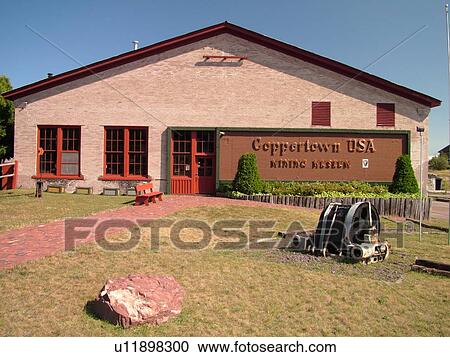 Stock Image -  Calumet, MI, Michigan, Coppertown USA Mining Museum. Fotosearch