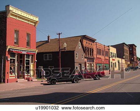 Calumet, MI, Michigan, Historic Downtown View Large Photo Image Stock Image - Calumet, MI, Michigan, Historic Downtown. Fotosearch