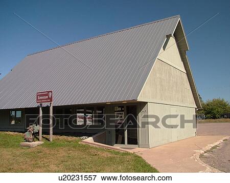 Stock Photo -  Calumet, MI, Michigan, Keweenaw National Historical Park Headquarters, Coppertown USA Mining Museum. Fotosearch