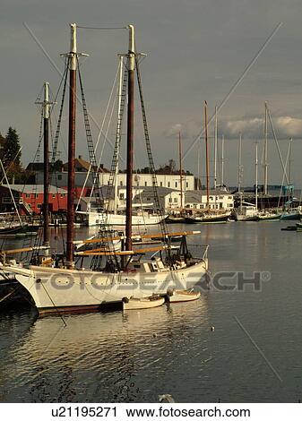 Camden, ME, Maine, Harbor, boats, schooner View Large Photo Image Stock Image - Camden, ME, Maine, Harbor, boats, schooner. Fotosearch