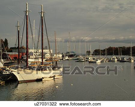 Camden, ME, Maine, Harbor, boats, schooner View Large Photo Image Stock Image - Camden, ME, Maine, Harbor, boats, schooner. Fotosearch
