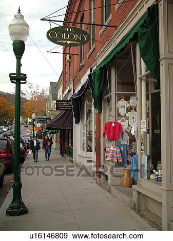 Stock Photo -  Camden, ME, Maine, Historic Downtown, Main Street. Fotosearch