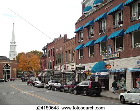 Camden, ME, Maine, Historic Downtown, Main Street View Large Photo Image Stock Photo - Camden, ME, Maine, Historic Downtown, Main Street. Fotosearch