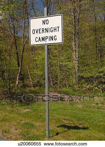camping sign, No Overnight Camping View Large Photo Image Stock Photography - camping sign, No Overnight Camping. Fotosearch