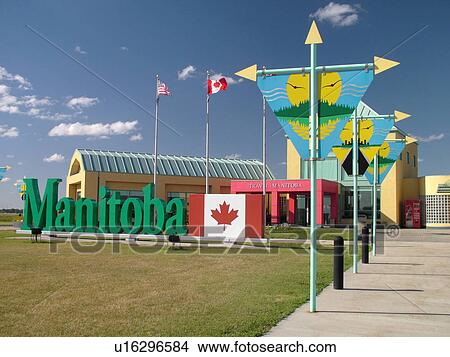 Picture -  Canada, MB, Manitoba, Welcome Center. Fotosearch