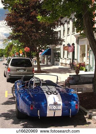 Cazenovia, NY, New York, downtown, Albany Street, blue sports car View Large Photo Image Stock Photo - Cazenovia, NY, New York, downtown, Albany Street, blue sports car. Fotosearch