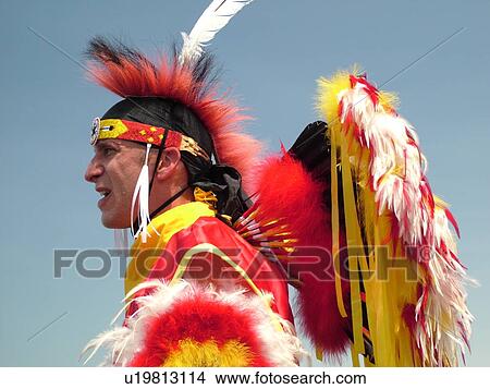 Picture -  Charlotte, VT, Vermont, Intertribal Pow-Wow, ceremony, tribal gathering. Fotosearch