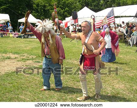 Picture -  Charlotte, VT, Vermont, Intertribal Pow-Wow, ceremony, tribal gathering, dance. Fotosearch