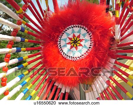 Stock Image -  Charlotte, VT, Vermont, Intertribal Pow-Wow, ceremony, tribal gathering. Fotosearch