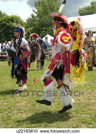 Stock Image -  Charlotte, VT, Vermont, Intertribal Pow-Wow, ceremony, tribal gathering, dance. Fotosearch