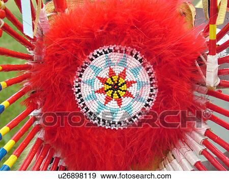 Stock Photo -  Charlotte, VT, Vermont, Intertribal Pow-Wow, ceremony, tribal gathering. Fotosearch