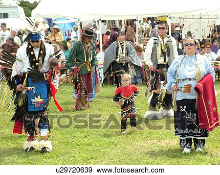 Stock Photo -  Charlotte, VT, Vermont, Intertribal Pow-Wow, ceremony, tribal gathering, dance. Fotosearch