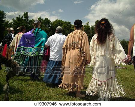 Stock Photograph -  Charlotte, VT, Vermont, Intertribal Pow-Wow, ceremony, tribal gathering. Fotosearch