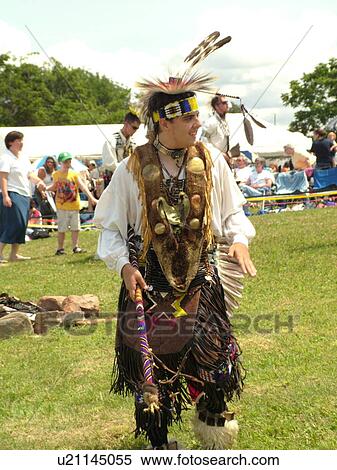Stock Photography -  Charlotte, VT, Vermont, Intertribal Pow-Wow, ceremony, tribal gathering, dance. Fotosearch