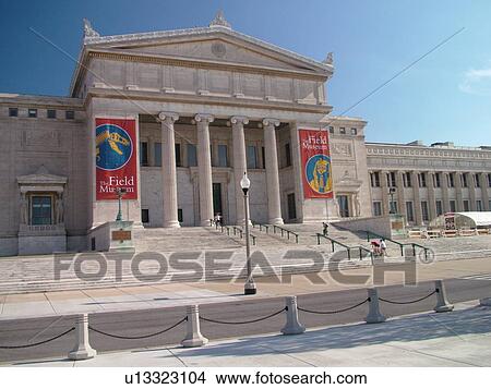 Picture -  Chicago, IL, Illinois, Windy City, Burnham Park, The Field Museum, Museum of Natural History and Sciences. Fotosearch