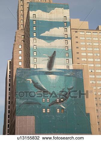 Chicago, IL, Illinois, Windy City, Downtown, buildings, whales wall mural View Large Photo Image Stock Image - Chicago, IL, Illinois, Windy City, Downtown, buildings, whales wall mural. Fotosearch