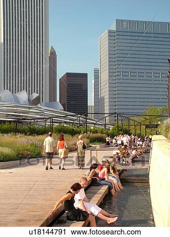 Chicago, IL, Illinois, Windy City, Downtown, skyline, Millennium Park, canal, water View Large Photo Image Stock Image - Chicago, IL, Illinois, Windy City, Downtown, skyline, Millennium Park, canal, water. Fotosearch