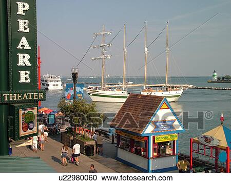 Chicago, IL, Illinois, Windy City, Navy Pier, Lake Michigan View Large Photo Image Stock Image - Chicago, IL, Illinois, Windy City, Navy Pier, Lake Michigan. Fotosearch