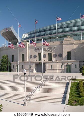 Stock Photo -  Chicago, IL, Illinois, Windy City, Burnham Park, Soldier Field, NFL, Football, Chicago Bears. Fotosearch