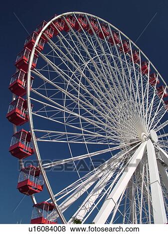 Chicago, IL, Illinois, Windy City, Navy Pier, ferris wheel View Large Photo Image Stock Photo - Chicago, IL, Illinois, Windy City, Navy Pier, ferris wheel. Fotosearch