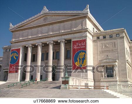 Stock Photo -  Chicago, IL, Illinois, Windy City, Burnham Park, The Field Museum, Museum of Natural History and Sciences. Fotosearch