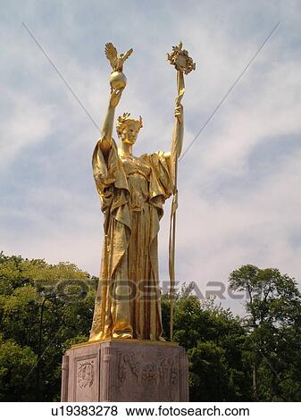 Chicago, IL, Illinois, Windy City, Hyde Park, Midway Area, Statue of the Republic, Golden Lady, Harper Memorial Library View Large Photo Image Stock Photo - Chicago, IL, Illinois, Windy City, Hyde Park, Midway Area, Statue of the Republic, Golden Lady, Harper Memorial Library. Fotosearch