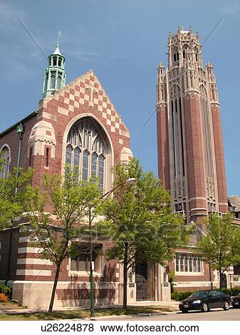 Stock Photo -  Chicago, IL, Illinois, Windy City, Hyde Park, Midway Area, University of Chicago, Chicago Theological Seminary. Fotosearch