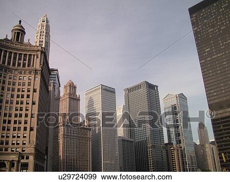 Chicago, IL, Illinois, Windy City, Downtown, skyline View Large Photo Image Stock Photo - Chicago, IL, Illinois, Windy City, Downtown, skyline. Fotosearch
