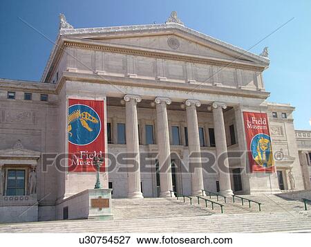 Stock Photo -  Chicago, IL, Illinois, Windy City, Burnham Park, The Field Museum, Museum of Natural History and Sciences. Fotosearch
