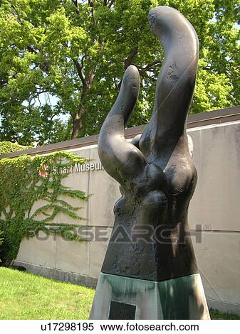 Stock Photography -  Chicago, IL, Illinois, Windy City, Hyde Park, Midway Area, University of Chicago, David and Alfred Smart Museum of Art, sculpture. Fotosearch