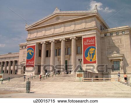 Stock Photography -  Chicago, IL, Illinois, Windy City, Burnham Park, The Field Museum, Museum of Natural History and Sciences. Fotosearch