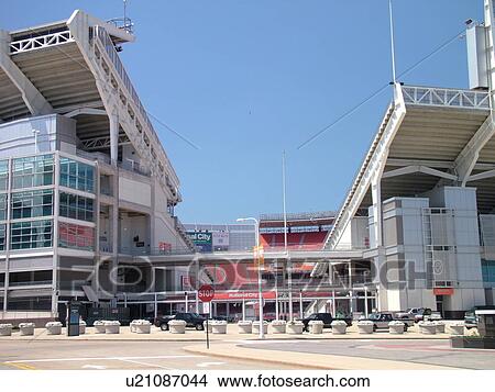 Picture -  Cleveland, OH, Ohio, Downtown, Brown Stadium, NFL, Football, Browns. Fotosearch