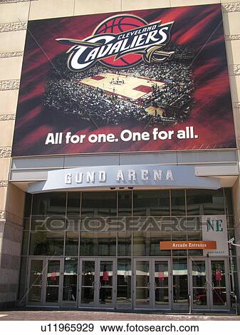 Stock Photo -  Cleveland, OH, Ohio, Downtown, Gund Arena, NBA Basketball, Cavaliers. Fotosearch