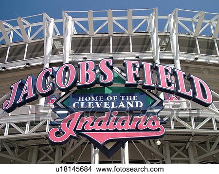 Picture -  Cleveland, OH, Ohio, Downtown, Jacobs Field, MLB, Baseball, Indians. Fotosearch