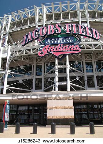 Stock Image -  Cleveland, OH, Ohio, Downtown, Jacobs Field, MLB, Baseball, Indians. Fotosearch