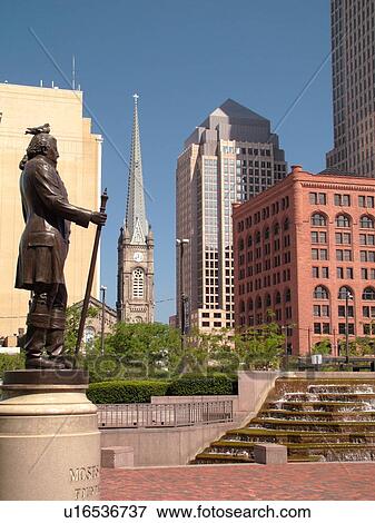 Stock Photo -  Cleveland, OH, Ohio, Downtown, Public Square. Fotosearch
